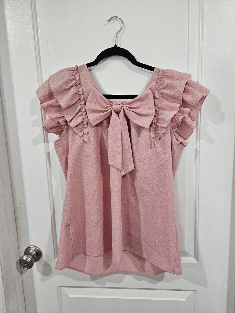 Pink Ruffled Sleeve Blouse - Picture 3 of 8